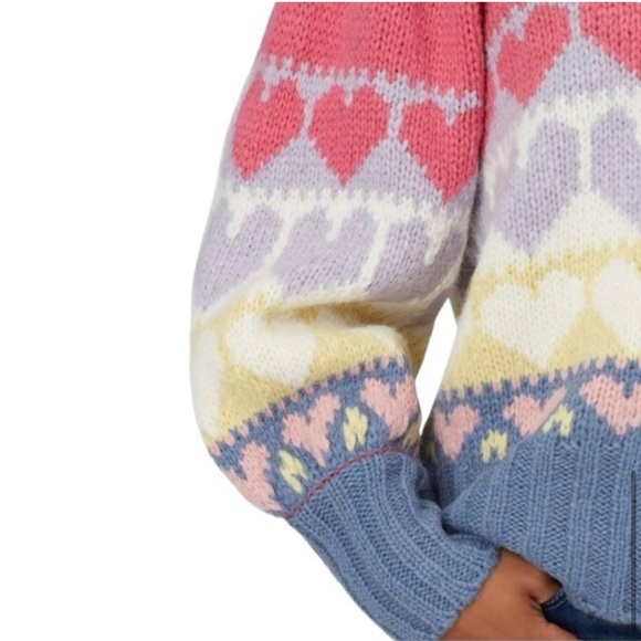 Colorful Heart Pattern Sweater - Picture 6 of 9